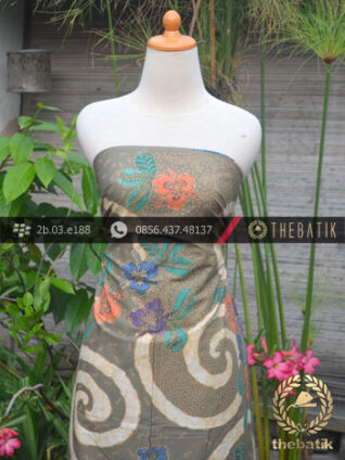 Batik Cap Tulis Pesisir Motif Pulau Kombinasi Hijau