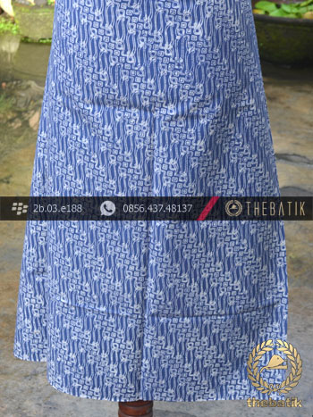 Batik Cap Jogja Motif Parang Klithik Biru Muda