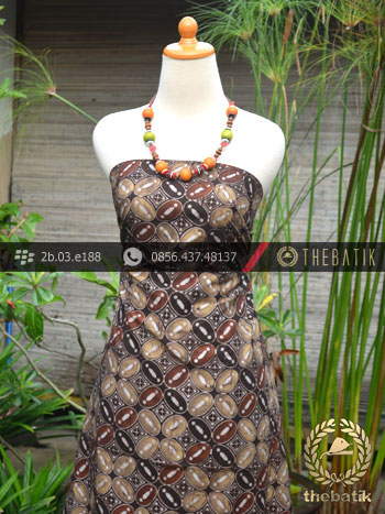 Kain Batik Warna Alam Motif Kawung Benggol-2