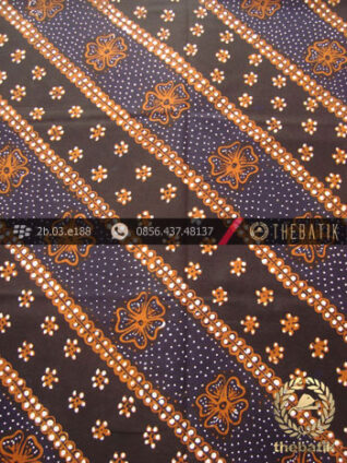 Batik Tulis Jogja Motif Lereng Kembang Latar Hitam