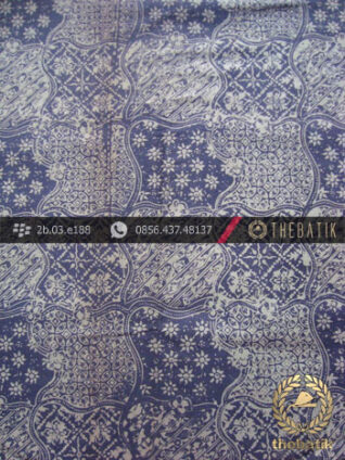 Kain Batik Monokromatik Cap Motif Sekarjagad Abu-Abu