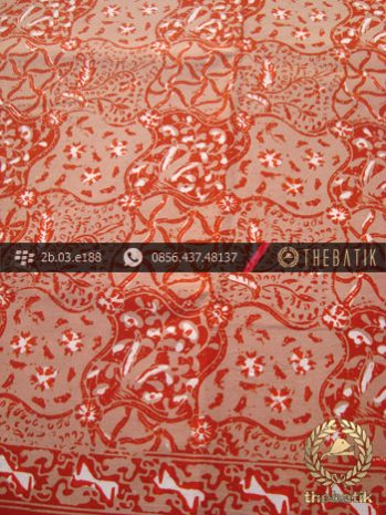 Batik Cap Tulis Motif Sekar Kelir Jingga