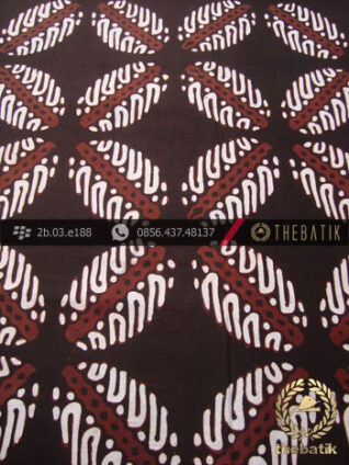 Batik Cap Tulis Jogja Motif Bligon Latar Hitam