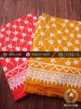Harga Kain Batik Murah / Paket Kain Batik Merah Kuning
