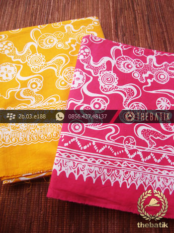 Harga Kain Batik Murah / Paket Kain Batik Kuning Pink