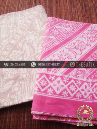 Harga Kain Batik Murah / Paket Kain Batik Krem Pink