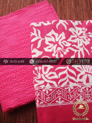 Paket Batik Kombinasi Bahan Emboss Pink