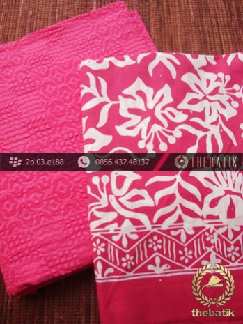 Paket Batik Kombinasi Bahan Emboss Pink