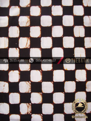 Kain Batik Cap Motif Poleng Kotak-Kotak