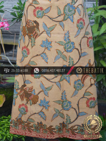 Batik Soga Genes Solo Motif Buket Coletan Biru
