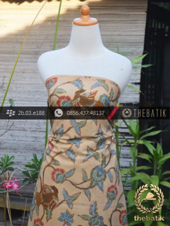 Batik Soga Genes Solo Motif Buket Coletan Biru
