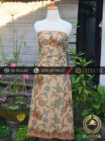 Batik Soga Genes Solo Motif Buket Coletan Biru