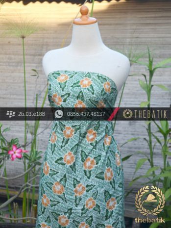 Kain Batik Tulis Jogja Motif Bantulan Galaran Hijau