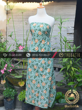 Kain Batik Tulis Jogja Motif Bantulan Galaran Hijau