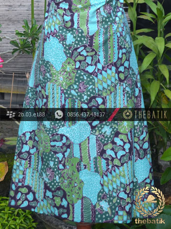Batik Tulis Motif Sekarjagad Kontemporer Hijau Tosca