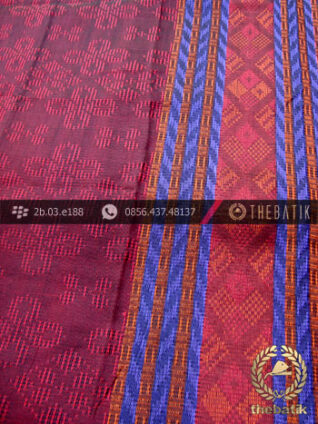 Kain Tenun Songket Warna Merah Marun