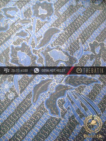 Kain Batik Tulis Warna Alam Indigo Motif Parang Buketan-2