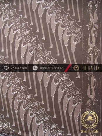 Kain Batik Tulis Warna Alam Motif Parang Tuding Coklat