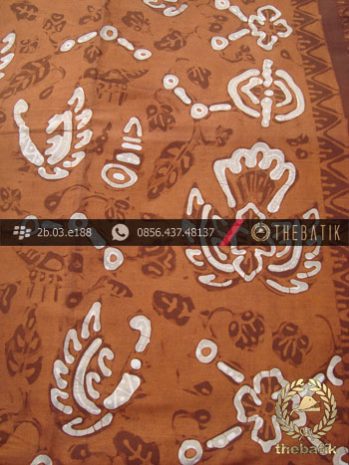 Kain Batik Tulis Warna Alam Motif Sido Mukti Jingga