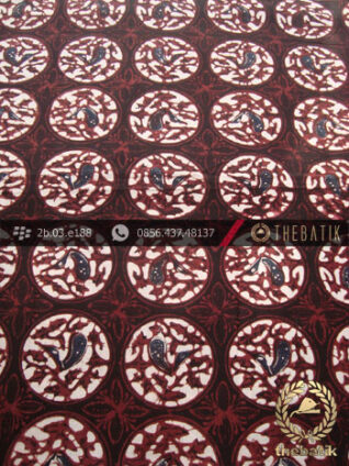 Kain Batik Klasik Jogja Motif Ceplok Bola Sogan
