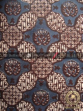 Kain Batik Klasik Jogja Motif Gurdo Besek Biru