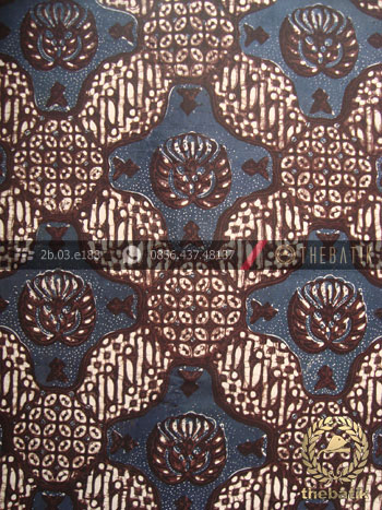 Kain Batik Klasik Jogja Motif Gurdo Besek Biru