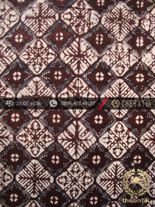 Kain Batik Klasik Jogja Motif Nithik Kotak Sogan