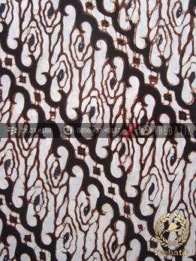 Kain Batik Klasik Jogja Motif Parang Sobrah Putih