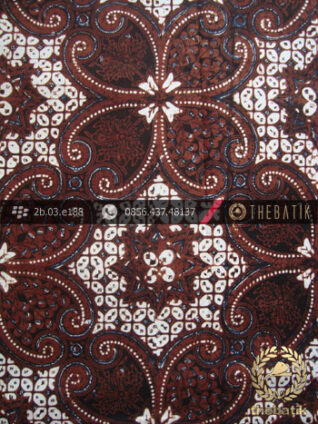 Kain Batik Klasik Jogja Motif Lereng Wirasat Kembang