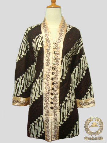 Jahit Baju Batik  Wanita Blouse Bordir Klasik  THEBATIK 