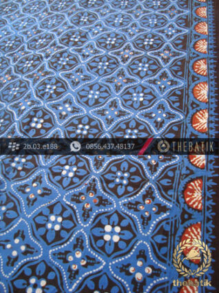 Batik Jogja Motif Ceplok Kembang Biru