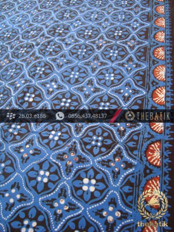 Batik Jogja Motif Ceplok Kembang Biru