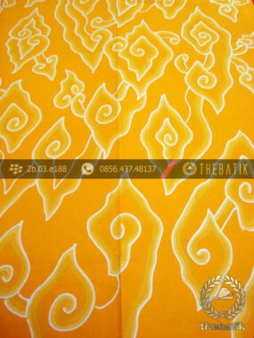 Batik Tulis Cirebon Motif Megamendung Kuning