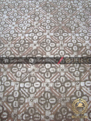 Batik Warna Alam Motif Ceplok Kawung Krem