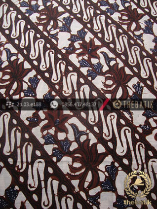 Kain Batik Klasik Jogja Motif Parang Rusak Kembang