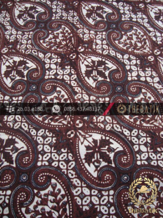 Kain Batik Klasik Jogja Motif Lereng Wirasat Putih