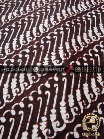 Kain Batik Klasik Jogja Motif Parang Canthel Hitam