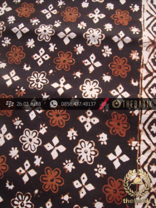 Kain Batik Cap Motif Ceplok Kembang Bintang Sogan