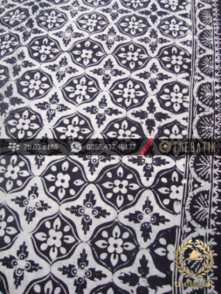 Kain Batik Cap Motif Ceplok Kembang Hitam