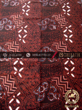Kain Batik Cap Tulis Motif Ceplok Kombinasi Sogan
