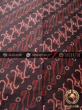 Kain Batik Cap Tulis Motif Parang Sawut Sogan