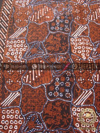 Kain Batik Cap Tulis Motif Sekarjagad Coklat