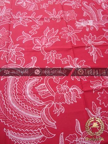 Kain Batik Tulis Jogja Motif Cendrawasih Merah