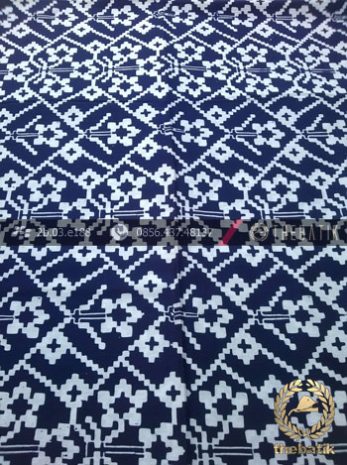 Kain Batik Klasik Motif Ikat Biru Dongker
