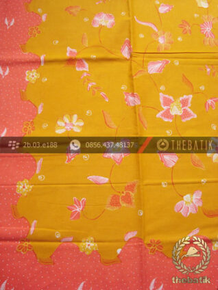Kain Batik Tulis Pesisiran Motif Floral Jambon Kuning