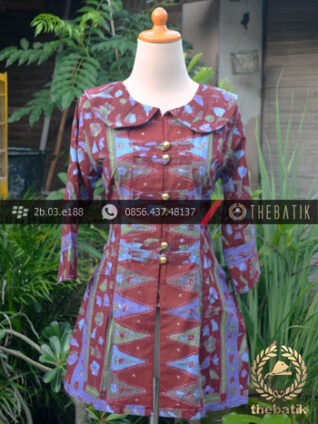 Model Baju Batik Kerja Wanita – Tumpal Tulis