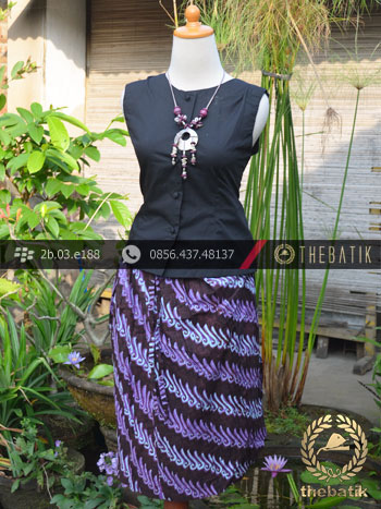 Rok Batik Pendek untuk Kebaya – Parang Canthel Ungu