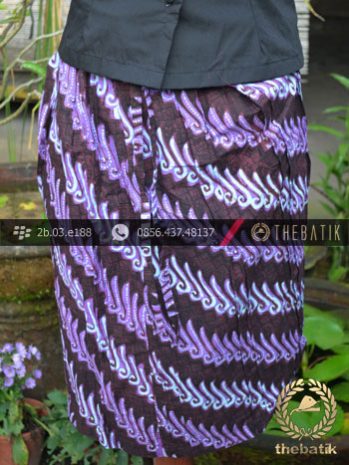 Rok Batik Pendek untuk Kebaya – Parang Canthel Ungu
