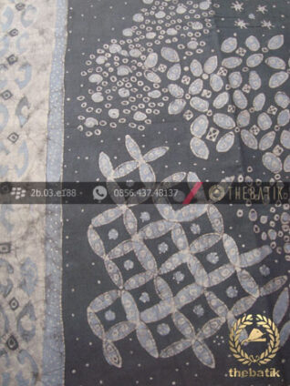 Kain Batik Warna Alam Tulis Motif Pulau Latar Hitam