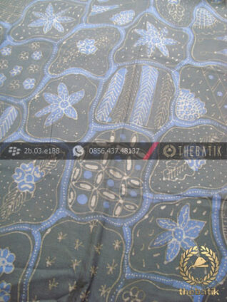 Kain Batik Warna Alam Tulis Motif Sekarjagad Hitam